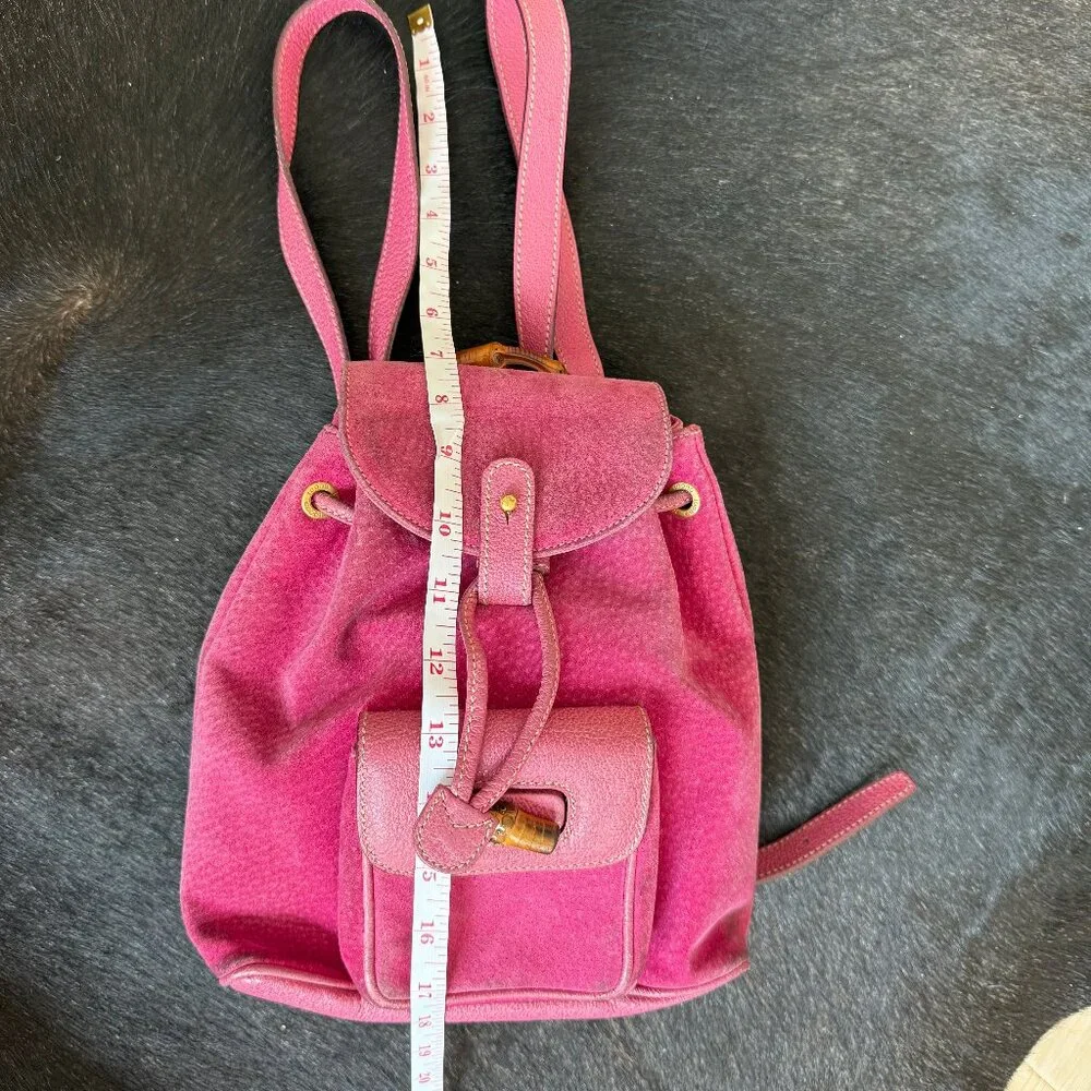 Gucci Bamboo Suede Backpack - Picture 9 of 10
